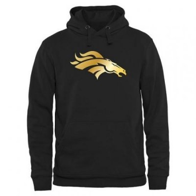 NFL Mens Denver Broncos Pro Line Black Gold Collection Pullover Hoodie