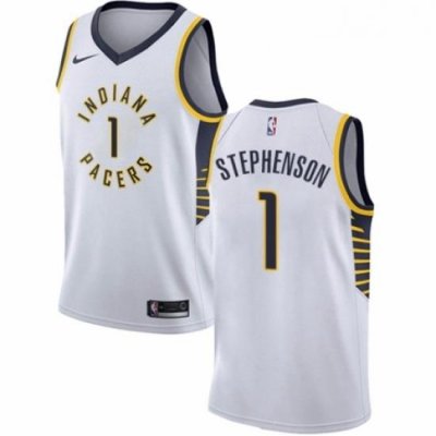 Womens Nike Indiana Pacers 1 Lance Stephenson Swingman White NBA Jersey Association Edition