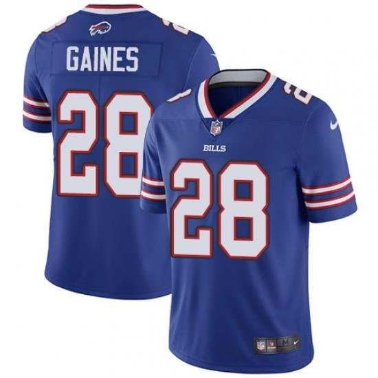 Nike Buffalo Bills 28 E J  Gaines Royal Blue Team Color Men Stitched NFL Vapor Untouchable Limited Jersey