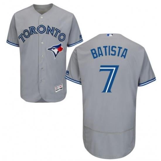 Men's Toronto Grey Jays Tony Batista #7 Majestic Royal Cool Base Stitched Jersey