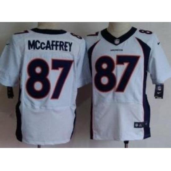 Nike Denver Broncos 87 Ed McCaffrey White Elite NFL Jersey