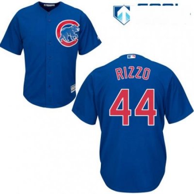 Womens Majestic Chicago Cubs 44 Anthony Rizzo Authentic Royal Blue Alternate MLB Jersey