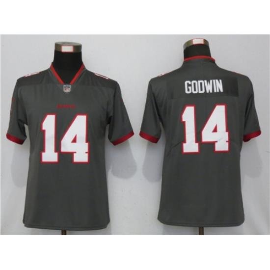 Women Nike Tampa Bay Buccaneers 14 Chris Godwin Gray Women New 2020 Vapor Untouchable Limited Jersey