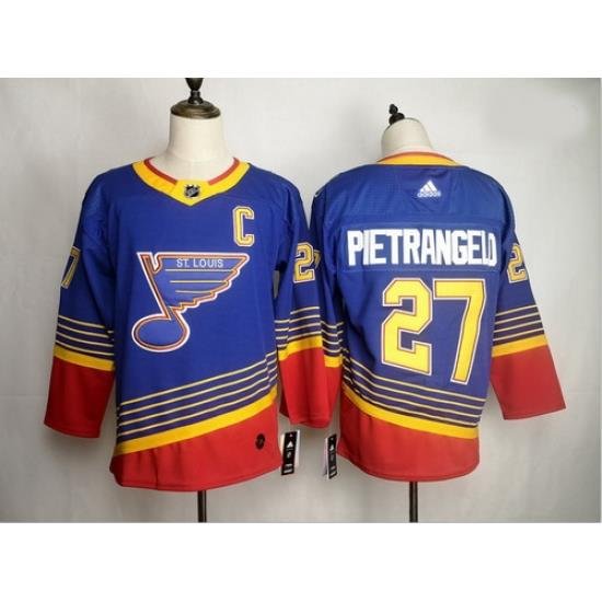 Blues 27 Alex Pietrangelo Blue Adidas Jersey