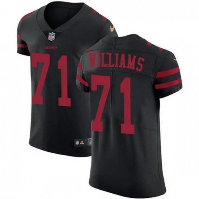 Men San Francisco 49ers 71 Trent Williams Black Alternate Men Stitched NFL Vapor Untouchable Elite Jersey