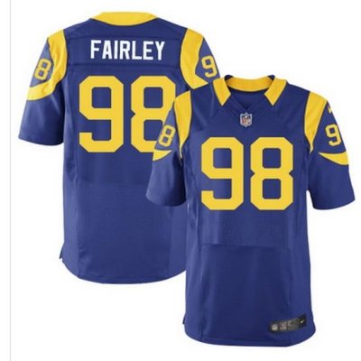 Nike Rams #98 Nick Fairley Royal Blue Alternate Mens Stitched NFL Elite Jersey