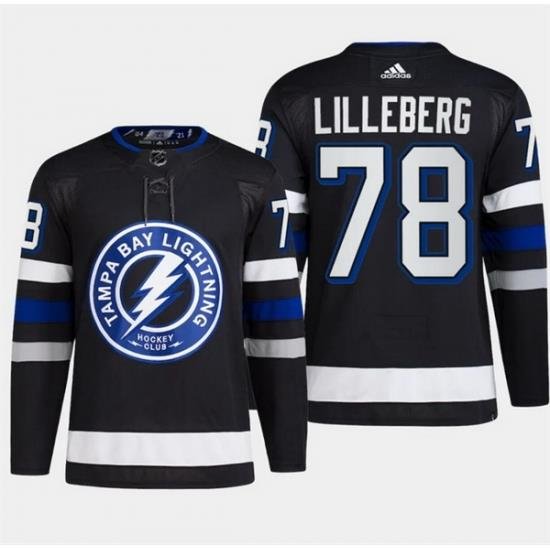 Men Tampa Bay Lightning 78 Emil Martinsen Lilleberg Black Alternate Premier Breakaway Stitched Jersey