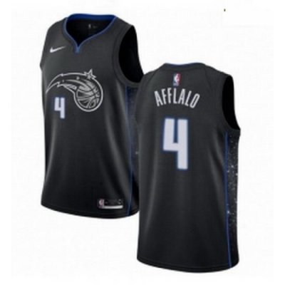 Mens Nike Orlando Magic 4 Arron Afflalo Swingman Black NBA Jersey City Edition