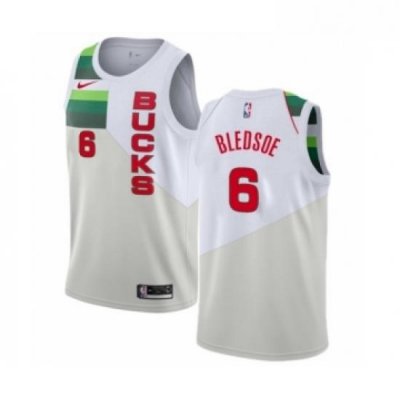 Womens Nike Milwaukee Bucks 6 Eric Bledsoe White Swingman Jersey Earned Edition