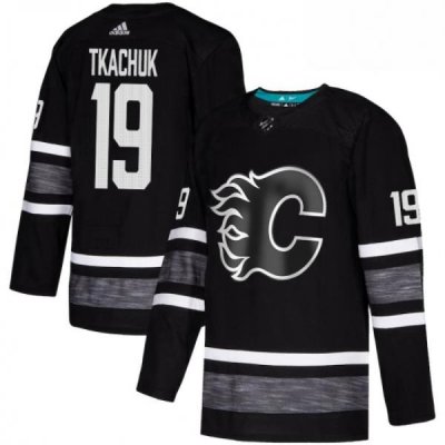 Mens Adidas Calgary Flames 19 Matthew Tkachuk Black 2019 All Star Game Parley Authentic Stitched NHL Jersey