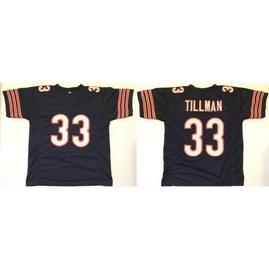 Men Chicago Bears 33 Charles Tillman Navy Stitched Football Jersey