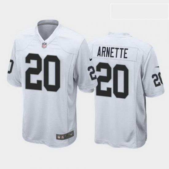 men damon arnette las vegas raiders white game jersey