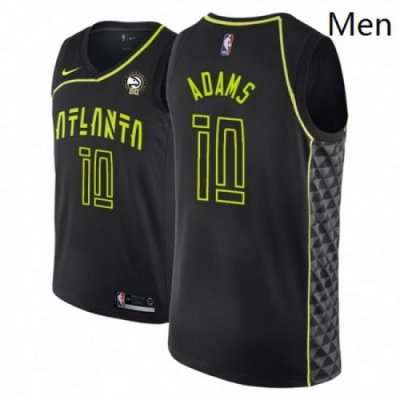 Men NBA 2018 19 Atlanta Hawks 10 Jaylen Adams 50th Anniversary City Edition Black Jersey