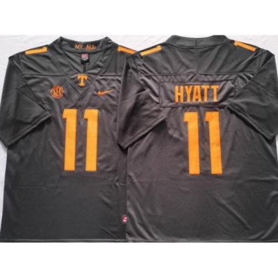 Tennessee Volunteers Black #11 Jalin Hyatt Stitched NCAA Jersey