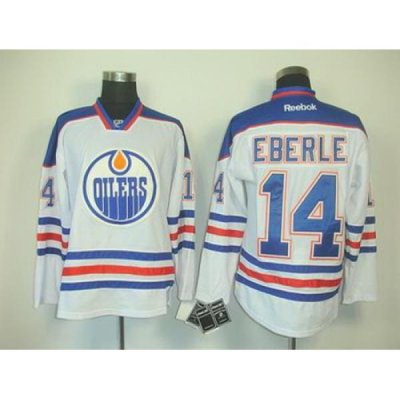 Youth Edmonton Oilers #14 Jordan Eberle WHITE Jerseys