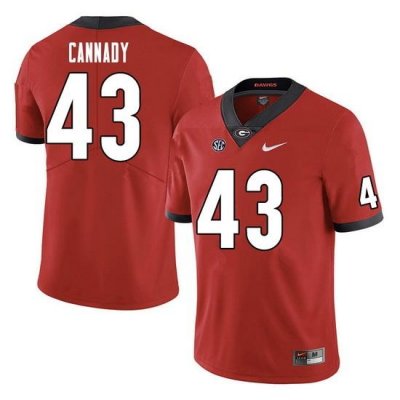 Men #43 Jehlen Cannady Georgia Bulldogs College Football Jerseys Sale-Red