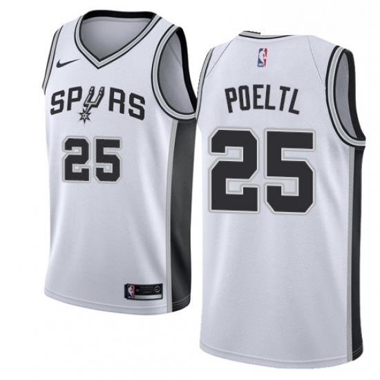 Youth Nike San Antonio Spurs 25 Jakob Poeltl Swingman White NBA Jersey Association Edition