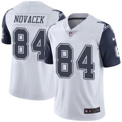 Men Nike Cowboys #84 Jay Novacek White Rush Vapor Untouchable NFL Elite Jersey