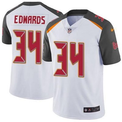 Nike Buccaneers 34 Mike Edwards White Men Stitched NFL Vapor Untouchable Limited Jersey