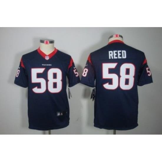 Youth Nike Houston Texans #58 Brooks Reed Blue Color[Youth Limited Jerseys]