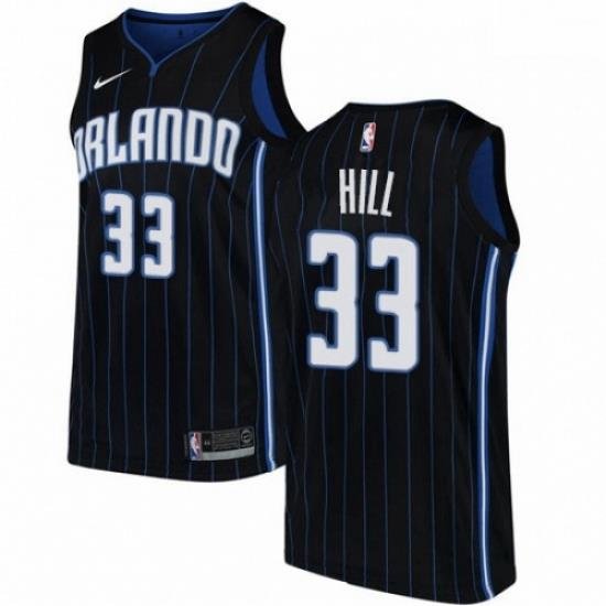 Mens Nike Orlando Magic 33 Grant Hill Swingman Black Alternate NBA Jersey Statement Edition