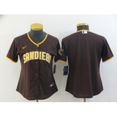 Women's San Diego Padres Blank BroWn Baseball Jersey