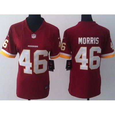 Women Nike Washington Redskins 46 Alfred Morris Red NFL Jerseys