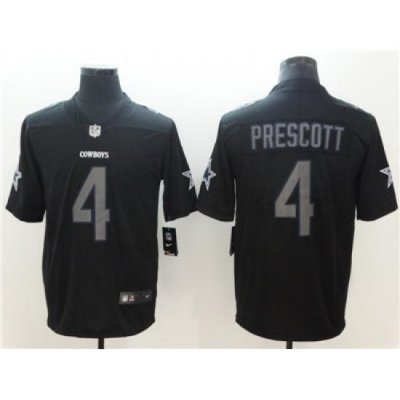 Nike Cowboys #4 Dal Prescott Black Impact Limited Jersey