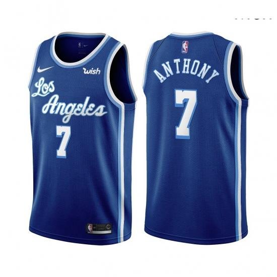 Men Los Angeles Lakers Carmelo Anthony Classic Edition Blue 2021 Stitched NBA Jersey