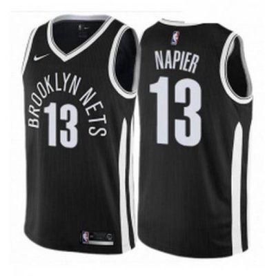 Womens Nike Brooklyn Nets 13 Shabazz Napier Swingman Black NBA Jersey City Edition