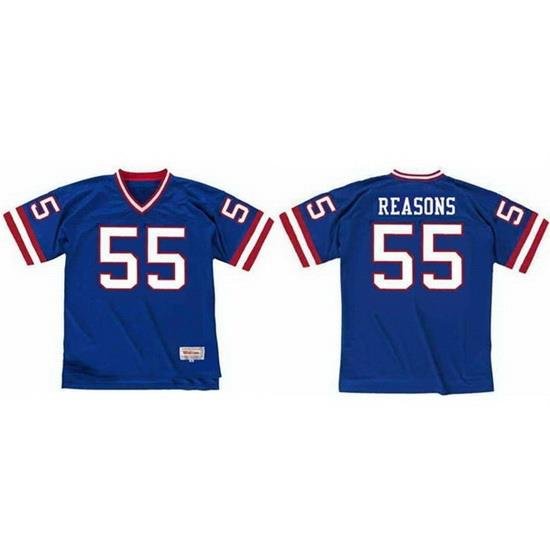 Men New York Giants 55 Gary Reasons Blue Stitched jersey