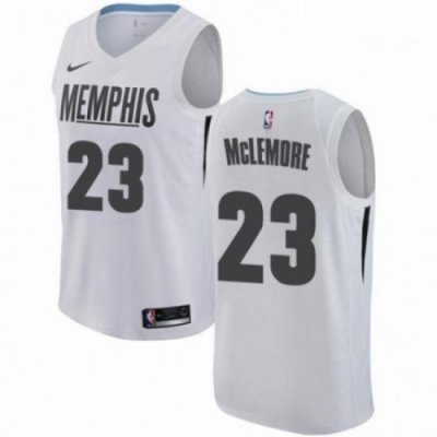 Mens Nike Memphis Grizzlies 23 Ben McLemore Swingman White NBA Jersey City Edition