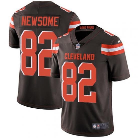 Nike Browns #82 Ozzie Newsome Brown Team Color Mens Stitched NFL Vapor Untouchable Limited Jersey