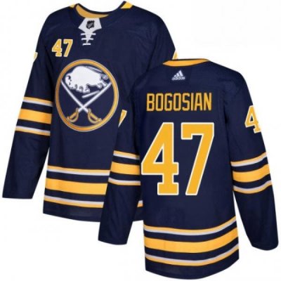 Mens Adidas Buffalo Sabres 47 Zach Bogosian Authentic Navy Blue Home NHL Jersey