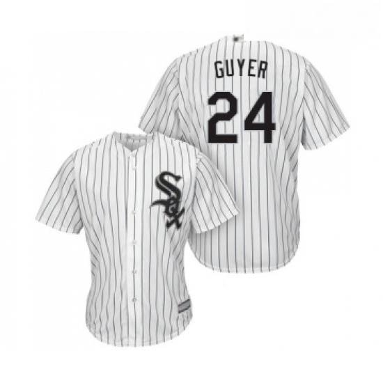 Youth Chicago White Sox 24 Brandon Guyer Replica White Home Cool Base Baseball Jersey