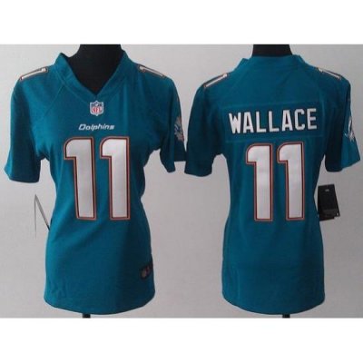 Women Nike Miami Dolphins 11 Mike Wallace Green NFL Jerseys 2013 NeW Style