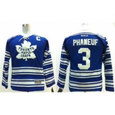 Kids Toronto Maple Leafs 3 Dion Phaneuf 2014 Winter Classic Blue NHL Jersey