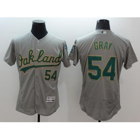 Men's Oakland Athletics #54 Sonny Gray Grey Flexbase Collection Stitched Baseball Jersey