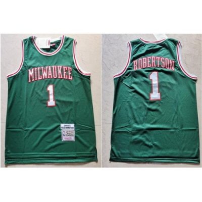 Bucks 1 Oscar Robertson Green 1971 72 Hardwood Classics Jersey