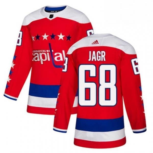 Youth Adidas Washington Capitals 68 Jaromir Jagr Authentic Red Alternate NHL Jersey