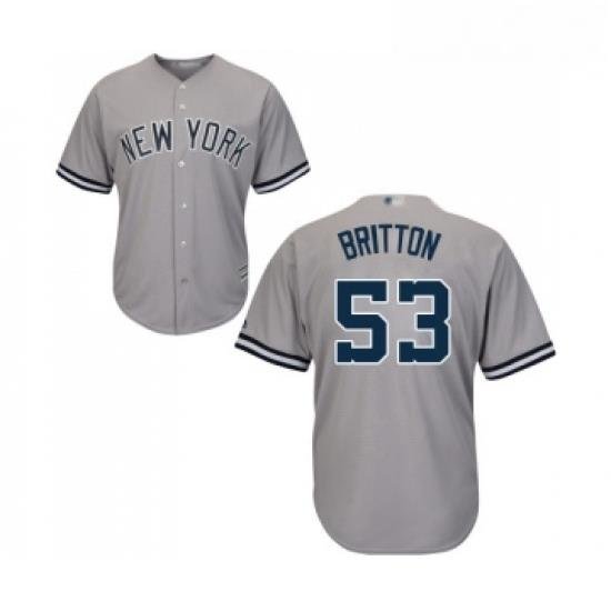 Youth New York Yankees 53 Zach Britton Authentic Grey Road Baseball Jersey