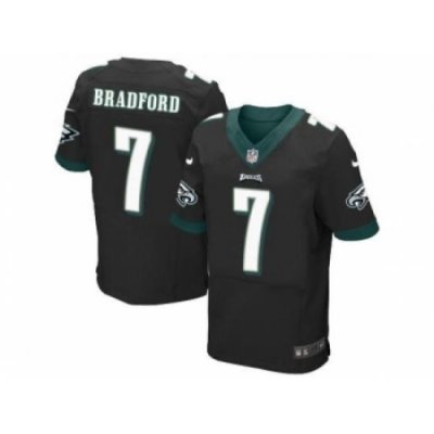 Nike Philadelphia Eagles 7 Sam Bradford Black Elite NFL Jersey