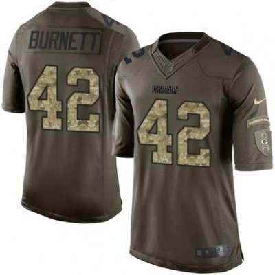 Nike Packers #42 Morgan Burnett Green Mens Stitched NFL Limited Salute To Service Jersey