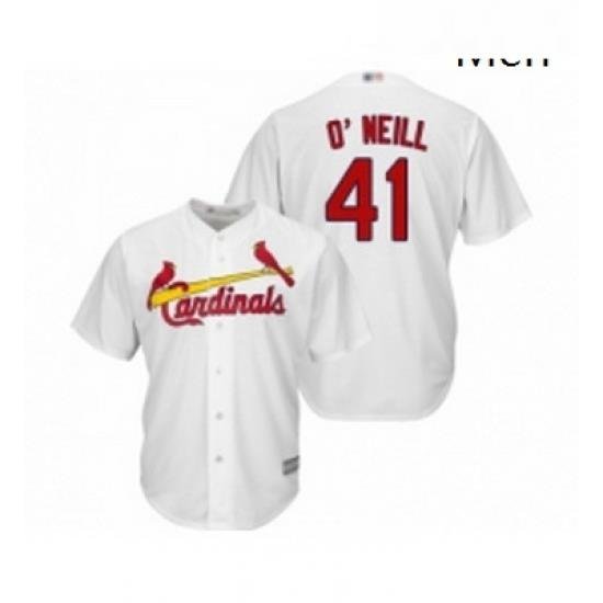 Mens St Louis Cardinals 41 Tyler O Neill Replica White Home Cool Base Baseball Jersey