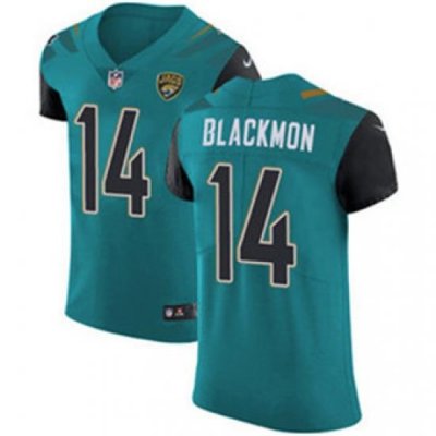 Nike Jaguars #14 Justin Blackmon Teal Green Team Color Mens Stitched NFL Vapor Untouchable Elite Jersey