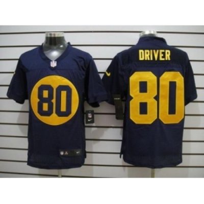 Nike Green Bay Packers 80 Donald Driver Blue Elite NFL Jersey