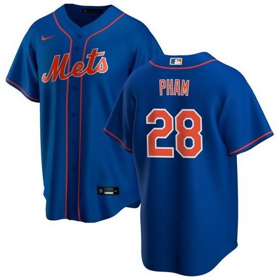 Men NeW York Mets 28 Tommy Pham Royal Cool Base Stitched Jersey