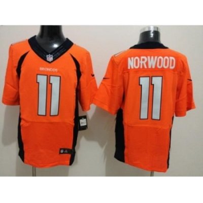 Nike Denver Broncos 11 Jordan Norwood Orange Elite NFL Jersey