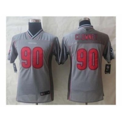 Nike Youth jerseys houston texans #90 clowney grey[Elite vapor][clowney]