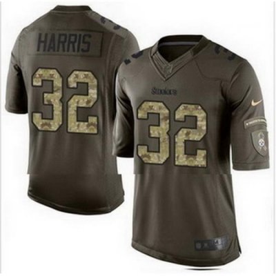 Nike Pittsburgh Steelers #32 Franco Harris Green Mens Stitched NFL Limited Salute to Service Jersey